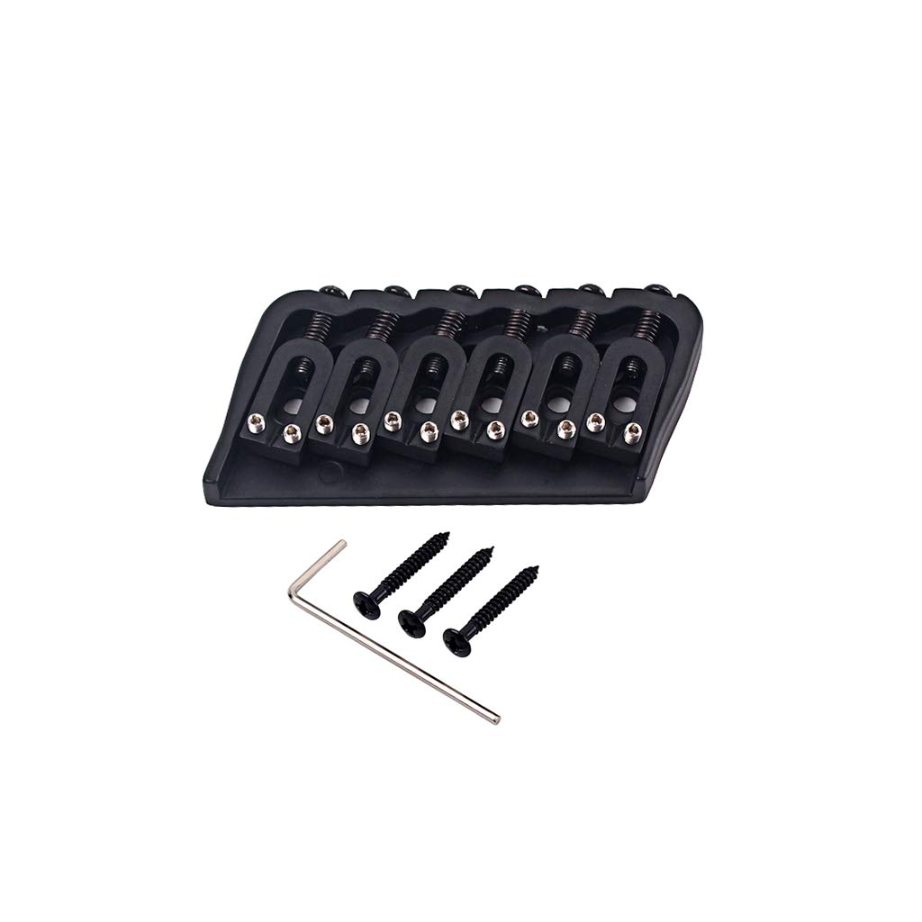 Alnicov 6 string Saddle Bridge for Electric Guitar/Strings through body