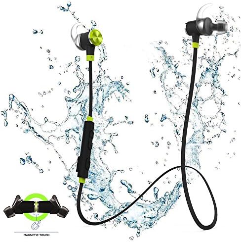 IVYOCK Bluetooth Headphones Wireless 4.1 Earphones HD Stereo Earbuds Sports Magnetic headset (IPX4 Waterproof Gym Running Workout,7 Hours Playing,Noise Cancelling with Built-in mic for iPhone,Android)