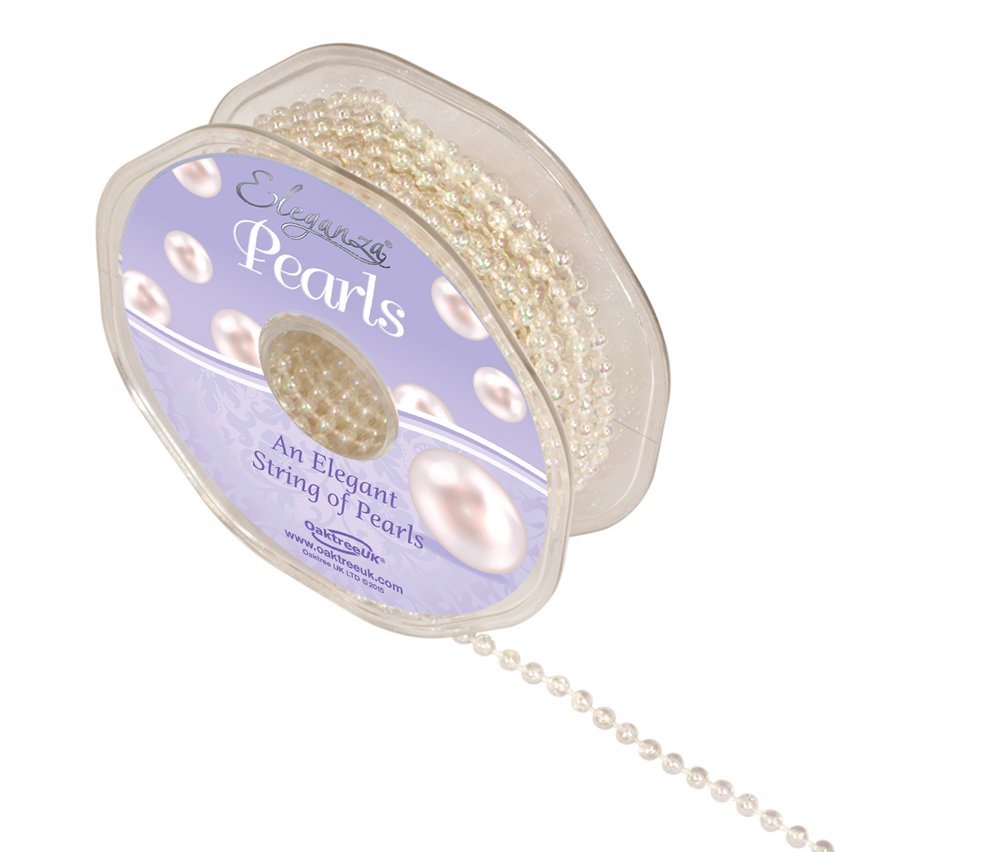 Eleganza Pearl Bead String 4mm x 10m Iridescent No. 42, 0.3x0.3x1.05 cm
