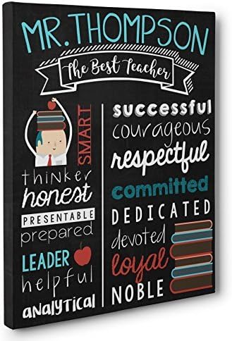 Amazon Adonis554dan カスタマイズされた先生への感謝の気持ちを伝える最高の教師 男性 先生 ギフト ウォールアート 木製ギャラリー ラップ インテリア オンライン通販