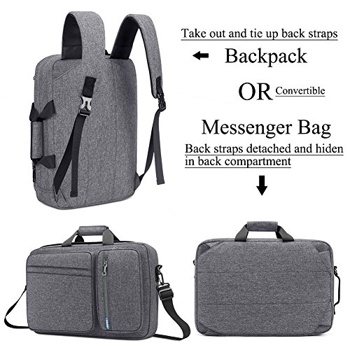 SOCKO 17 Inch Laptop Backpack with Side Handle and Shoulder Strap,Travel Bag Hiking Knapsack Rucksack College Student Shoulder Back Pack for Up to 17.3 Inches Laptop / Notebook Computer,Grey