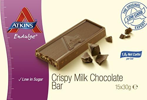 Atkins Endulge Milk Chocolate 30 g Low Carb Crisp Bars - 15-Pack by Atkins Endulge