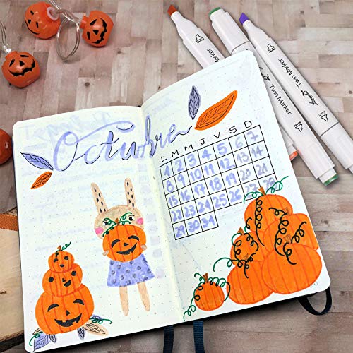 L\'émouchet 50 Colors Alcohol Markers, Dual Tips Permanent Art Markers with Leather Carrying Bag for Kids, Artist, Students, Art Markers Set for Sketching, Coloring, Calligraphy and Illustration