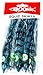 Boone Big Game Trolling Skirt (Pack of 5), Blue/Silver/Black Bands, 6-Inch