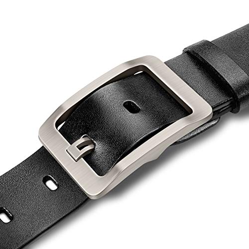 image for Men's Belt, OVEYNERSIN Genuine Leather Causal Dress Belt for Men with 