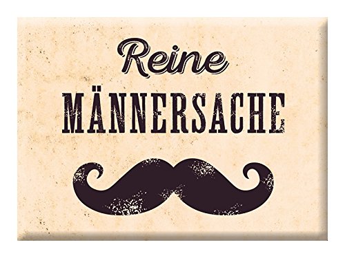 Graphic Workshop 60396 Vintage Art Pure Men Fact Magnet, Metal, multicoloured, 9 x 6.5 cm