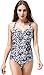 Wantdo Women's Oriental Porcelain One piece Push Up Swimsuit