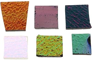 Amagogo 28G DICHROIC Glass Scrap Glass COE 90 Glass for JEWELERY