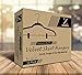 Zoyer Velvet Skirt Hangers (12 Pack, Black)- Non Slip Velvet Pants Hangers with Metal Clips, 360° Swivel Hook, Durable Thin Coat Hangers- Space Saving Velvet Dresses Hangers, Shirt & Clothes Hanger.