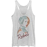 Star Wars Womens Star Wars Line Pop Leia Women's Racerback Tank Top