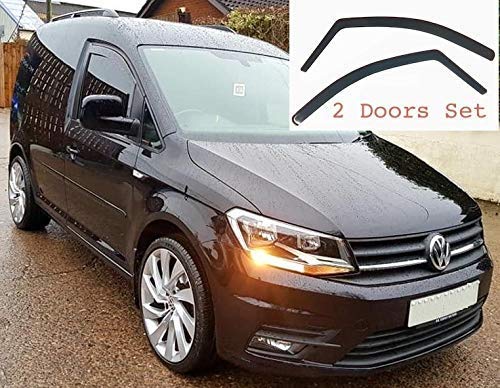 AC WOW 2x Rain Wind Deflectors Compatible with VW Caddy 2015 2016 2017 2018 2019 2020