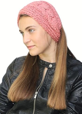 Handmade Knitted by Hand Acrylic Headband - Sweet Cupcake Pink (READY TO SHIP)