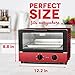 Dash B07DL2LJ3Z Compact Toaster Oven Cooker with Baking Tray, Red