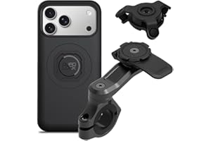 Quad Lock Motorcycle Handlebar Mount PRO Kit with Vibration Dampener and MAG Phone Case for iPhone 17 Pro Max