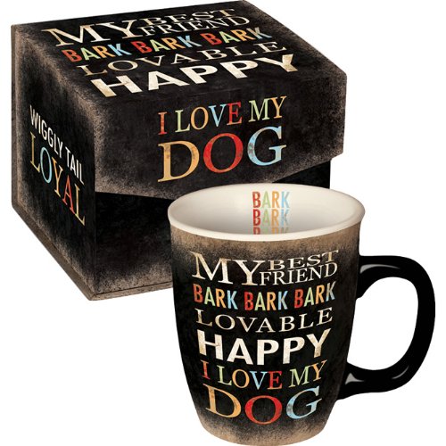Ceramic I Love My Dog 14 oz Mug Cup in Decorative Gift