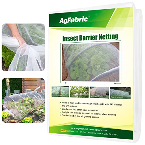 Agfabric Garden Netting 10'x12' Insect Pest Barrier Bird Netting For