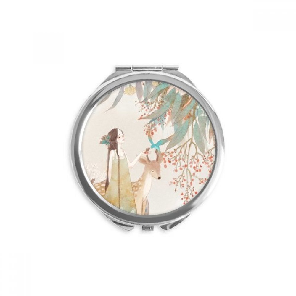Buy Diythinker Deer Chinese Classical Style Illustrator Mirror Round Portable Hand Pocket Makeup 2 6 Inch X 2 4 Inch X 0 3 Inch Multicolor Online At Low Prices In India Amazon In