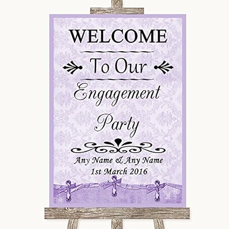 Shabby Chic Welcome To Our Engagement Party Personalised Wedding