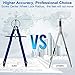 silbyloyoe Drafting Compass for Geometry with Lock and 9.6” Diameter,a Sturdy and Durable high Precision Metal Compass, 6” Math Compass Drawing, Drawing Compass Math,for Students, Engineer(Blue)