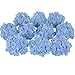 Luyue Silk Hydrangea Heads Artificial Decoration Flowers Garden Floral Decor,Pack of 10 (Sky Blue)