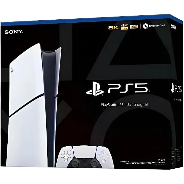 Sony Playstation 5 Disc Version PS5 Console de jogos, leitor de