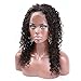 Greatremy Grade 10A 360 Lace Frontal Closure Curly Wave with Baby Hair Pre Plucked Brazilian Human Hair Natural Color 16inch
