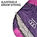 Gold Armour Sleeping Bags for Adults Kids Boys Girls Backpacking Hiking Camping, Cold Warm Weather 4 Seasons, Indoor Outdoor Use, Lightweight & Waterproof, Left Zipper (Purple & Fuchsia)