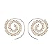 9 Pairs Golden Bohemian Vintage Tribal Swirl Spiral Hoop Earrings Set For Women Mother Jewelry(golden)