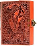 AzureGreen BBBL343 Single Dragon Leather Blank Book With Latch