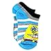 Spongebob Boys 6 pk Ankle Socks (4-6 (Shoe: 7-10), Faces of Spongebob No Show)