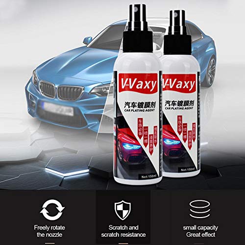 HUVE Car Ceramic Nano Spray Coating Polished Painted Car Wax Nano Hydrophobic Coating Protection for Auto Paint Care Wash 150ML