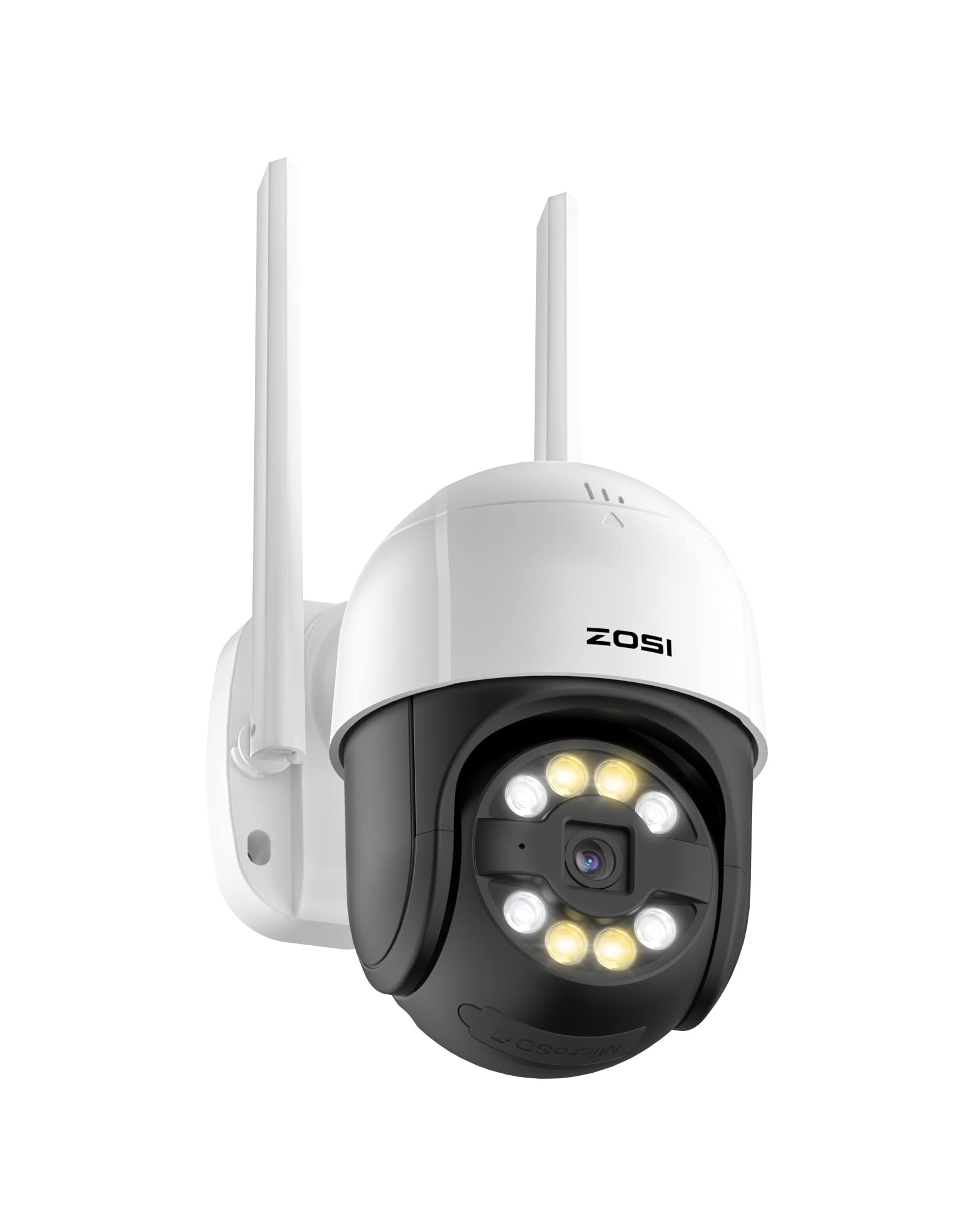 Photo 1 of ZOSI 2K WiFi Pan/Tilt Security Camera, 3MP Plug-in Outdoor Home PT Camera, Auto Track Human, 2-Way Audio, Smart Motion Detection, Color Night Vision, Floodlight Siren, Memory Card & Cloud Storage