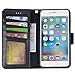 Arae Wallet case for iPhone 6s Plus/iPhone 6 Plus [Kickstand Feature] PU Leather with ID&Credit Card Pockets for iPhone 6 Plus / 6S Plus 5.5 inch (not for 6/6s) (Black)