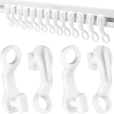 Smith’s 50x Glider Hooks White Plastic Curtain Sliders 100 Pack