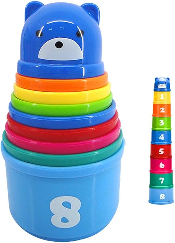 9 Pieces Stacking and Nesting Cups Early Learning Toys