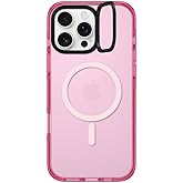 CASETiFY Impact Ring Stand Case for iPhone 16 Pro Max [Kickstand / 6.6 ft. 3X Military Grade Drop Protection/Compatible with Magsafe] - Pink