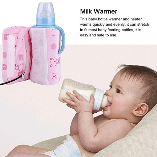 USB Milk Bottle Warm HeatKeeper Portable Baby Infant Feeding Milk Food Thermal Warmer Bag Keep Milk Water Warm, Coffee Tea Mug Beverage Warming Bag(JUST Keep Warm)