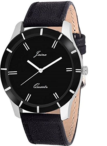 jainx black dial analog watch for men & boys - jm221