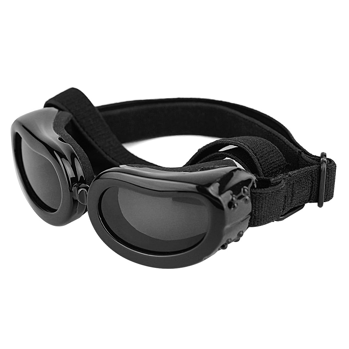 Hsthe Sea Black Sunglasses for Dogs - UV Protection Goggles with Windproof, Anti-Fog & Waterproof Features - Adjustable Elastic Strap for Small Dogs
