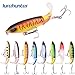 LUYAYUER Fishing Artificial Bait with Topwater Floating Rotating Tail Topwater Bait (Fix)