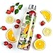 MIU COLOR 18.5 oz Glass Water Bottle 550ml with Anti-slip Nylon Sleeve Leak-proof Stainless Steel Cap Borosilicate BPA-Free Eco-Friendly Hot Cold Drink Flask Office Travel Sports Yoga Gym Car