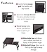 Sofia + Sam Multi Tasking Laptop Bed Tray | Lap Desk Supports Laptops Up to 18 Inches (Walnut)