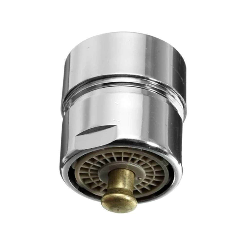 Ahagogo One-Touch Control Faucet Aerator Faucet Aerators Thread Bubbler Kitchen Water-Saving Device foaming Nozzle Faucet (Silver, 23.6 x 15.5 mm)