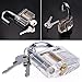 BleuMoo 1Pc Locksmith Transparent Visable Cutaway Practice Padlock Lock Training Skill Pick