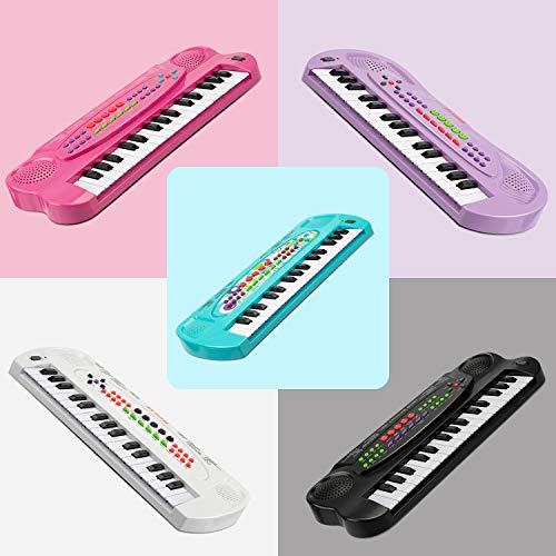SAOCOOL Piano Keyboard, 32 Keys Multifunction Electronic Kids Toy Piano keyboard Music child piano keyboard for toddler with Microphone (Blue) - Thumbnail 5