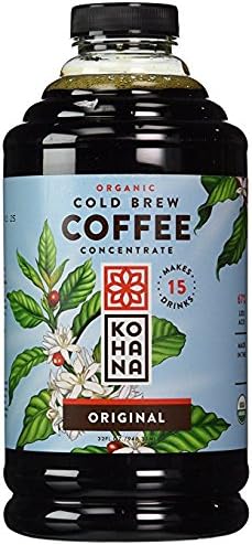 Kohana Coffee Cold Brew Coffee Concentrate, Organic Original, Pack of 2 (32 Ounce Each)