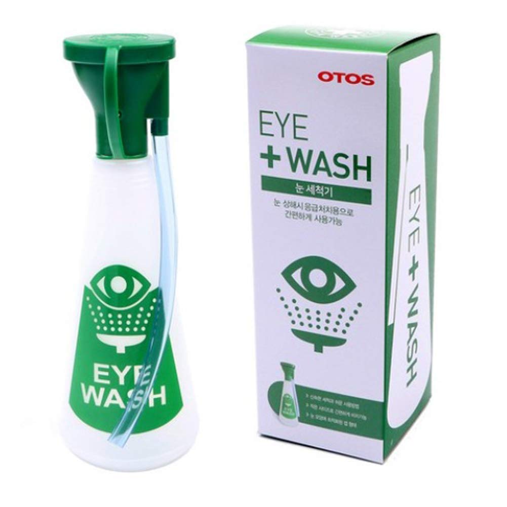 OTOS Eye Cup 300ml Korea Tritan Copolyester (BPA Free) Home&Work First Aid Emergency Removal Foreign Matter Eye Clean System with Pressing Pipet EyeWash solution units
