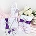 OurWarm 5pcs Wedding Guest Book Set Double Heart Rhinestone Bowknot Ribbon for Rustic Wedding Decorations, Guest Book + Pen set + Flower Basket + Ring Bearer Pillow + Garter White Cover