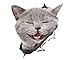 Winston & Bear 3D Cat Stickers - 2 Pack - Laughing Grey Cat Decals for Wall - Fridge - Toilet - Car - Retail Packaged