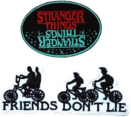 Stranger Things Blue/Red Oval Bike 2PK Iron On Patch InspireMe Family Owned
